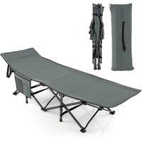 190 x 70 cm Folding Camping Cot Adults Portable Travel Sleeping Cot with Carry Bag