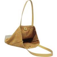 PAIGE' Metallic + Suede Real Leather Tote Bag