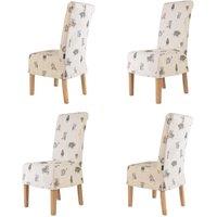 Set of 4 Riviera Loose Cover Kitchen Furniture Dining Room Chair - Country Living