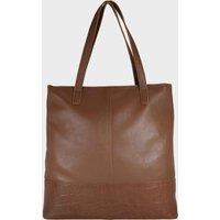 SIENNA' Embossed Croc + Pebble Grain Unlined Leather Tote Bag