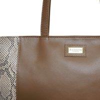 KLARA' Animal Snake Print Real Leather Designer Tote Bag