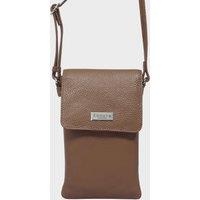 Assots London Women's 'MARIA' Full Grain Real Leather Crossbody Phone Bag in Tan