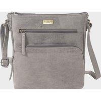 Assots London Women's 'AGATHA' Real Leather Crossbody Bag in Mid Grey