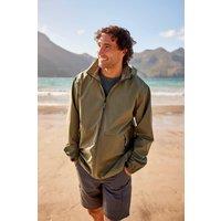 Animal Men's 'Pace' Waterproof Adjustable Hood Outdoors Packable Jacket in Khaki | Size: Large