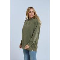 Animal Women's 'Amber' Stylish Cotton Hoodie Soft Relaxed Fit Lightweight Sweatshirt in Khaki | Size: 6