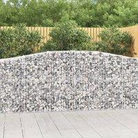 Berkfield Home Arched Gabion Baskets 10 pcs 400x50x100/120 cm Galvanised Iron in Silver