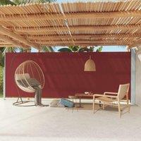Berkfield Home Patio Retractable Side Awning 200x600 cm Red