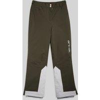 Animal Girl's 'Nordic' Waterproof Breathable Snow Pant Warm Adjustable Waist Trouser in Khaki | Size: 7-8 Years