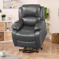 Artemis Home Northfield Dual Motor Massage Heat Riser Recliner Chair in Grey