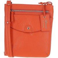 Ashwood Leather Women's 'Five CB' Real Leather Cross Body Bag in Orange