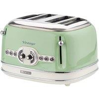 Ariete 4 Slice Toaster, Defrost & Reheat in Green