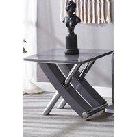 Modernique MDF Gloss Finish Side End Table in Grey