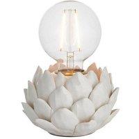 Netlighting Artichoke Complete Table Lamp Oatmeal Crackle Glaze Antique Brass Plate in Gold
