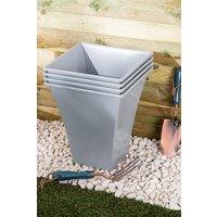 Wham Metallica 28cm Square Planter in Grey