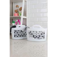 Wham Flexi Plastic 2 x 8L Baskets in White
