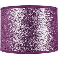 Happy Homewares Modern & Designer Bright Glitter Fabric Pendant/Lamp Shade in Purple | Size: 10 inches