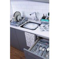 Wham Casa 4 Piece Plastic Kitchen Set in Silver