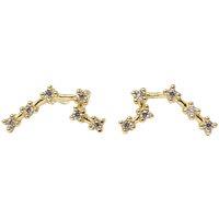 Harfi Women's Aquarius Star Sign Constellation Astrology Earrings in Gold