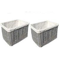 Set Of 2 Big Huge Deep Fireplace Log Storage Basket XX Large 58 x 43 x 32 cm