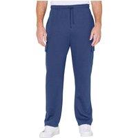 Pegasus Men's Soft & Comfortable Lounge Fleece Jogging Bottoms With Cargo Pockets in Navy | Size: 52R