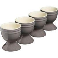 Cooks Professional Set of 4 Colourful Stoneware Egg Cups Dishwasher & Microwave Safe in Grey