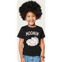 Moomin troll Snorkmaiden Relaxing Together T-Shirt in Black | Size: 3-4 Years