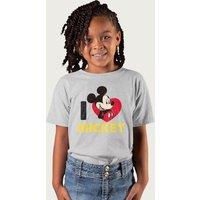 Disney I Heart Mickey Mouse T-Shirt in Mid Grey | Size: 3-4 Years