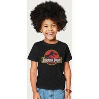 Jurassic Park Classic Logo T-Shirt in Black | Size: 3-4 Years