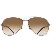 Ray-Ban Men's Aviator Polished Gold Light Brown Gradient RB3625 New Aviator