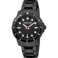 Roberto Cavalli by Franck Muller Men's Black Dial Black Band Watch