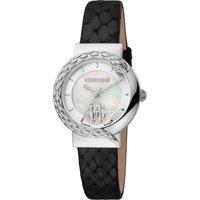 Roberto Cavalli by Franck Muller Women's Silver Dial Black Band Watch