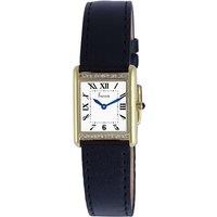 LADIES QA WHITE DIAL ROMAN & ARABIC NUMERAL BLACK STRAP WATCH