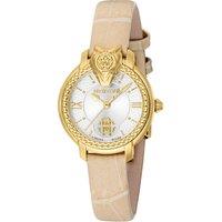 Roberto Cavalli by Franck Muller Women's Silver Dial Gold Watch in Beige