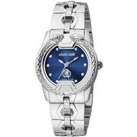 Roberto Cavalli by Franck Muller Women's Blue Dial Stainless Watch in Silver