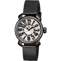 Cream Dial Black Band Watch