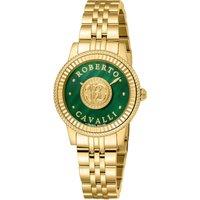 Roberto Cavalli by Franck Muller Women's Green Dial Stainless Steel Watch in Gold