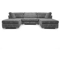 Bishop U Shaped Soft Fabric Jumbo Cord Detachable 5 Seater Large Sofa