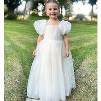 Lilly + Bo Girl's Clara White Communion Flower Girl Dress | Size: 5-6 Years