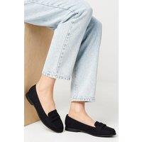 Dorothy Perkins Women's Wide Fit Lara Penny Loafers in Natural Black | Size: 3