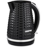 Geepas Argyle 1.7L Cordless Jug Kettle Textured White 2200W Auto Shut Off in Black | Size: Medium