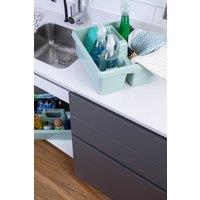 Wham Casa 2 x Kitchen Plastic Large 2 Section Tidy/Caddy Organiser in Green