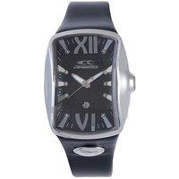 Chronotech Men's Black Dial Black Band Watch