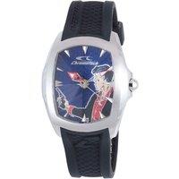 Chronotech Men's Blue Band Watch in Black