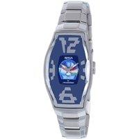 Chronotech Women's Blue Dial Stainless Steel Watch in Silver