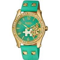 Rebel Women's Gravesend Teal Dial Leather Watch