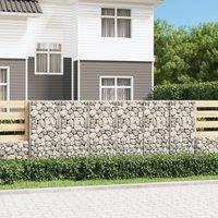 Berkfield Home Gabion Wall with Covers Galvanised Steel 300x50x100 cm in Silver | Size: 300 x 50 x 100 cm