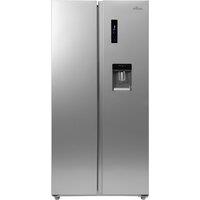 Willow Freestanding 433L Total No Frost with Water Dispenser No Frost American Style Fridge Freezer in Silver