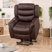 Artemis Home Almeira Electric Riser Recliner with Massage & Heat in Brown
