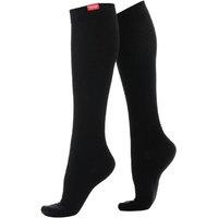 VIM&VIGR Men's Unisex Wide Nylon 30-40mmhg Compression Socks in Black | Size: S/M
