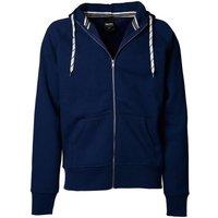 TEE JAYS Men's Full Zip Hooded Sweatshirt in Navy | Size: 2XL